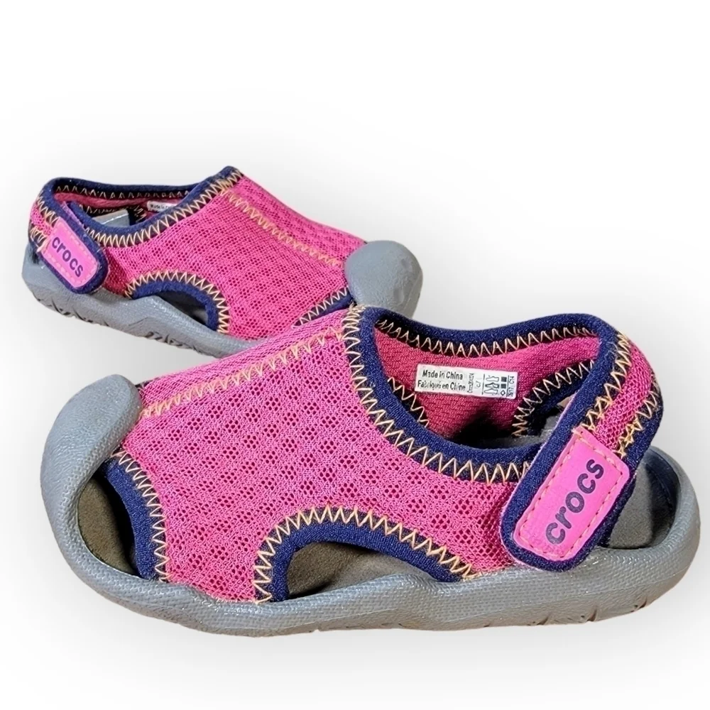 Crocs Swiftwater Sandals Pink Water Shoes Sandals Size C 7